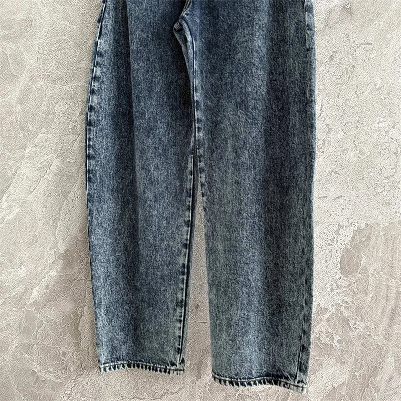 High Waist Straight Denim Pants
