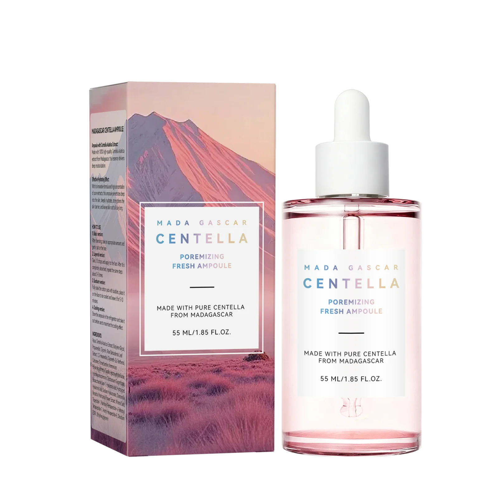 Centella Asiatica Tea Essence 55ml Soothing Skin Relief Hydrating Face Serum Calming Moisture Pores Face Care Essence