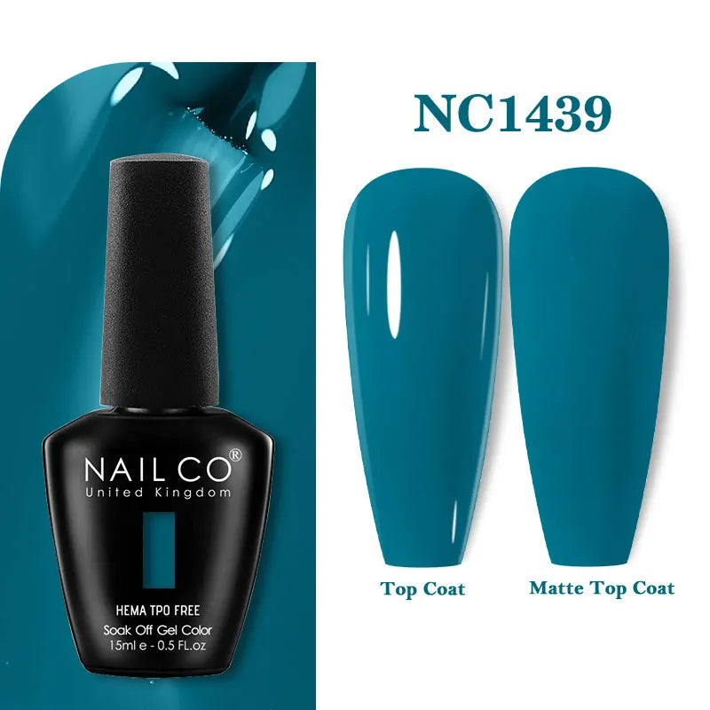 NAILCO 333 Colors Gel Nail Polish Semi Permanent Varnishes Nails Art Design Hybrid Soak Off Top Base Coat UV Gel Manicure 15ml
