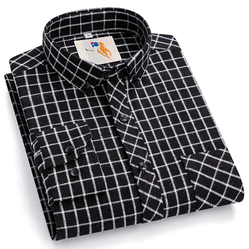 Classic Cotton Plaid Casual Shirt