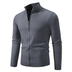 Slim Zip Knit Cardigan