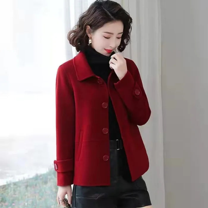 Short Woolen Casual Autumn Coat