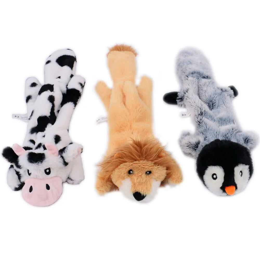 Stuffingless Crinkle Squeaker Dog Toy