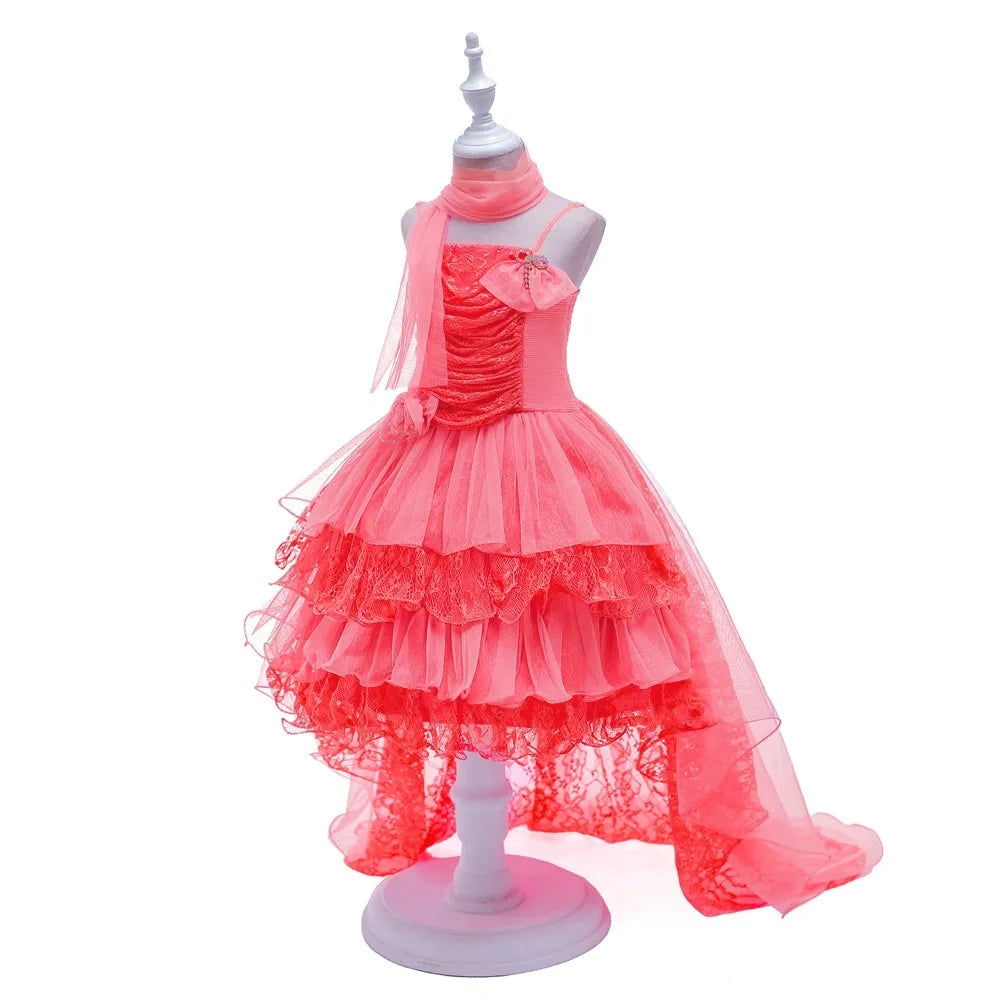 Trailing Princess Party Girls Dress