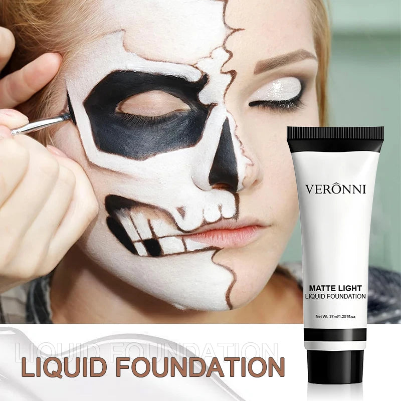 Halloween Pure White Makeup Foundation Mixable Pure White Foundation Adjuster Concealer Face Paint Makeup Clown COS Carnival