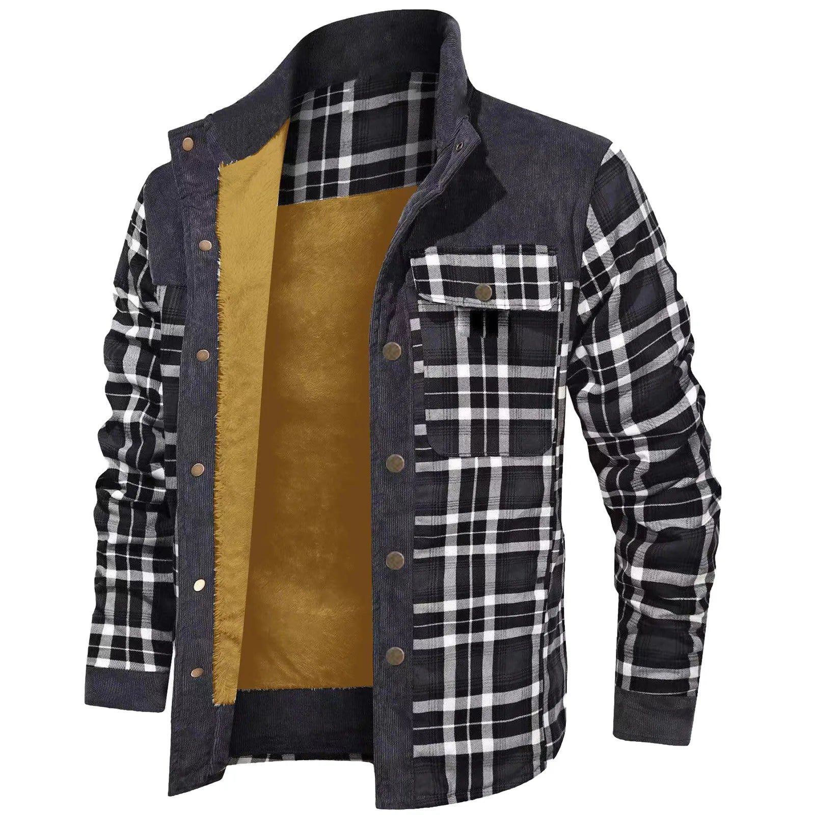 Men’s Quilted Flannel Shirt Jacket