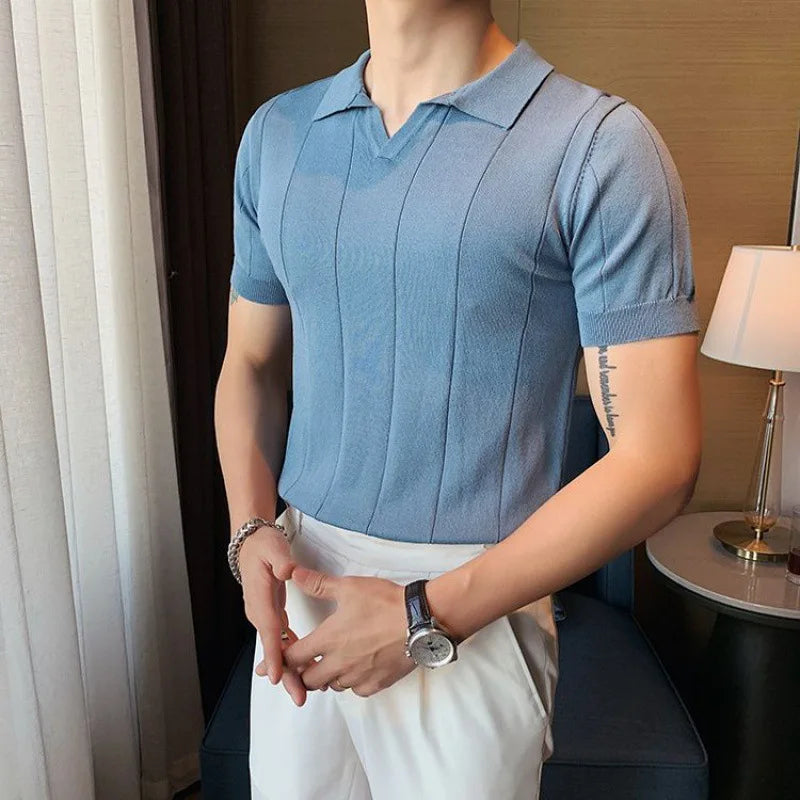 Slim Breathable Summer Knit Polo