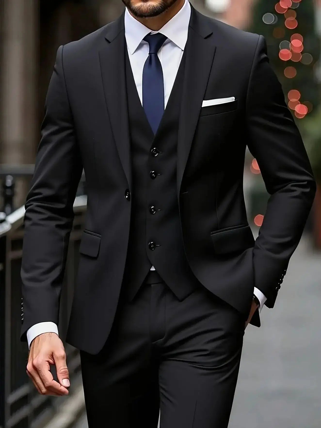Modern Straight Fit Three Piece Suit
