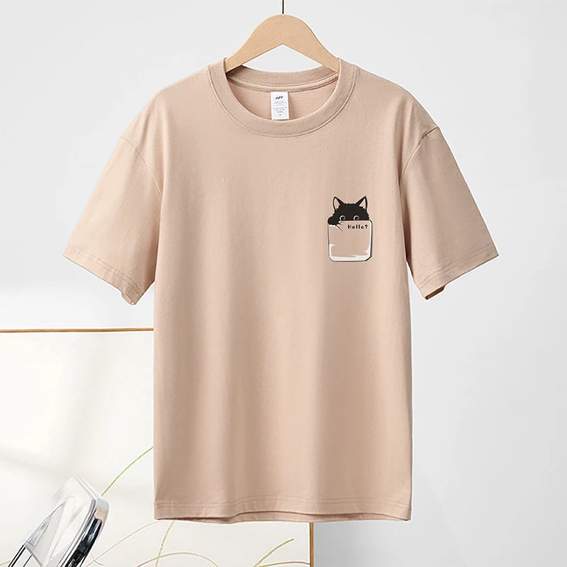 Pure Cotton Cat Graphic Tee
