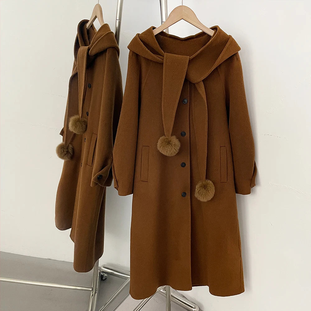 Korean Fur Wool Winter Coat
