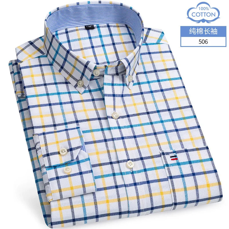 Oxford Striped Cotton Casual Shirt