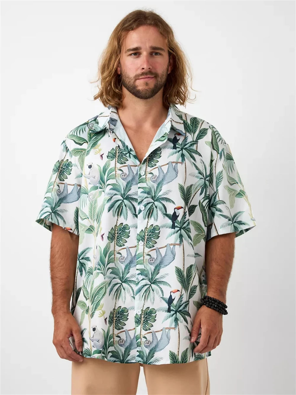 Floral 3D Print Casual Shirt