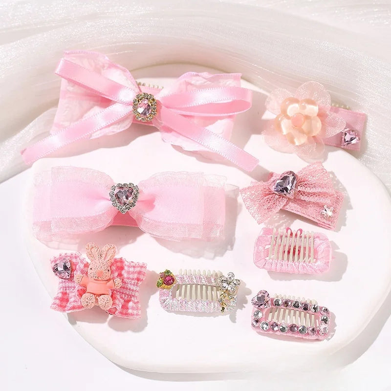 Pet Hairpin Original Pink Pet Accessories Headdress Yorkshire Hairpin Marzis Hair Accessories Dog Accessories