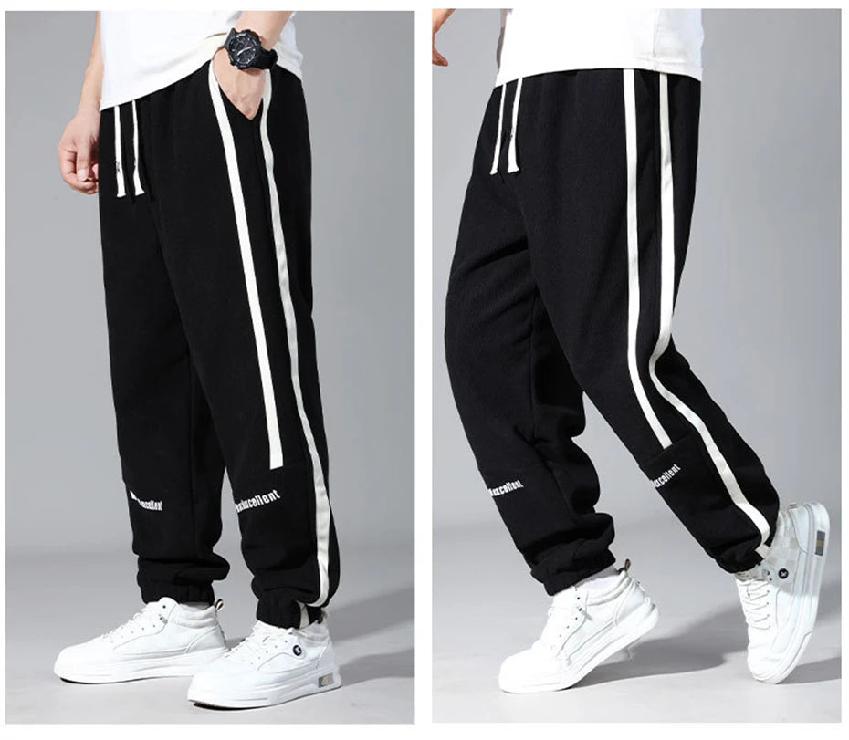 Jogger Pants Men Plus Size 12XL Sweatpants Fashion Casual Joggers Male Big Size 12XL Stretch Waist Trousers
