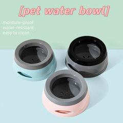 Portable Plastic Pet Dog Bowls No Spill Floating Design Non-Slip Cat Bowl Water Feeder Dry Mouth Support Pet Accessories