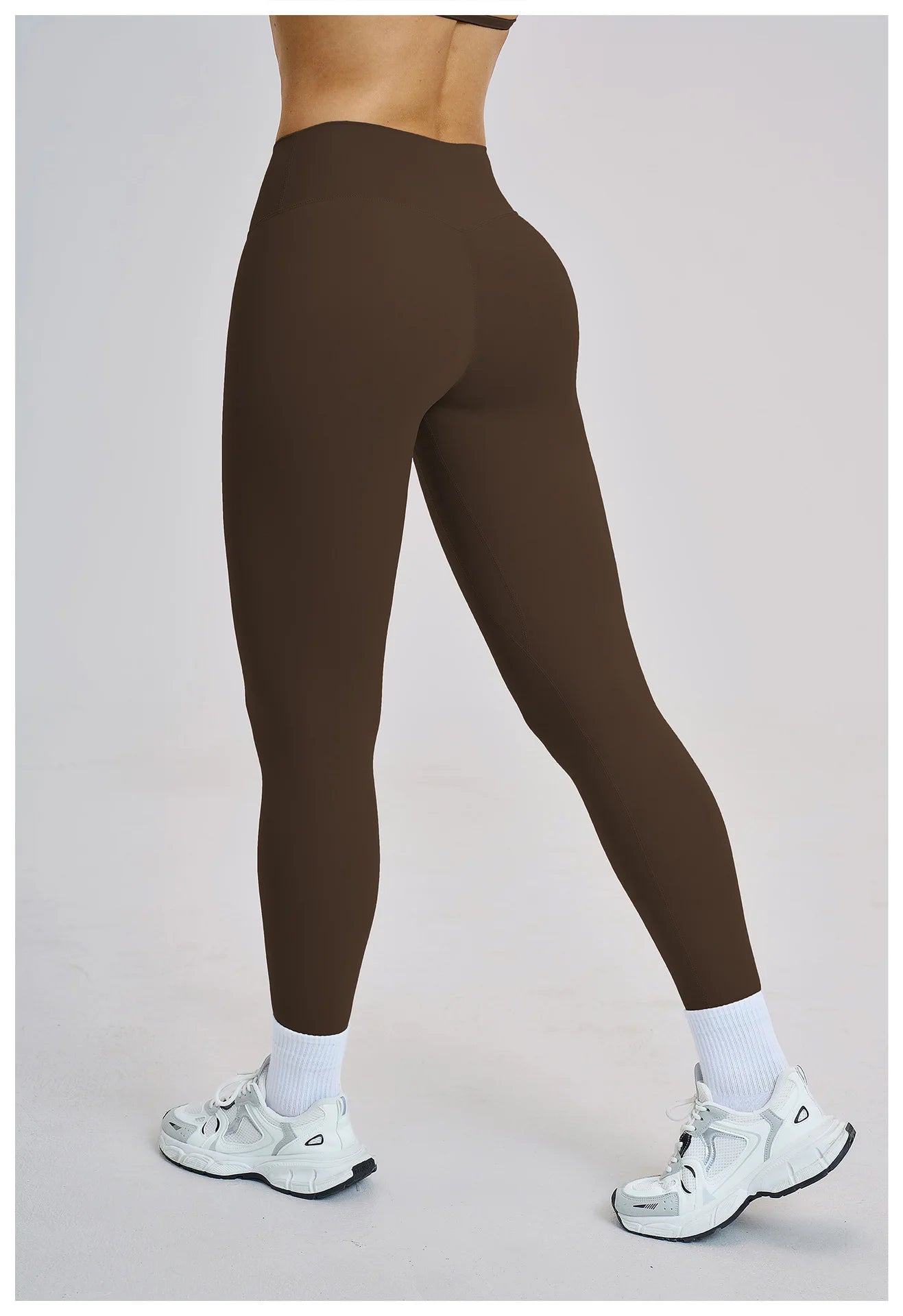 Fitness Leggings High Rise Hip Lift Brushed Soft Material For Ladies Outdoor Elastic Slim Fit Outer Wear Sports Tight Pants