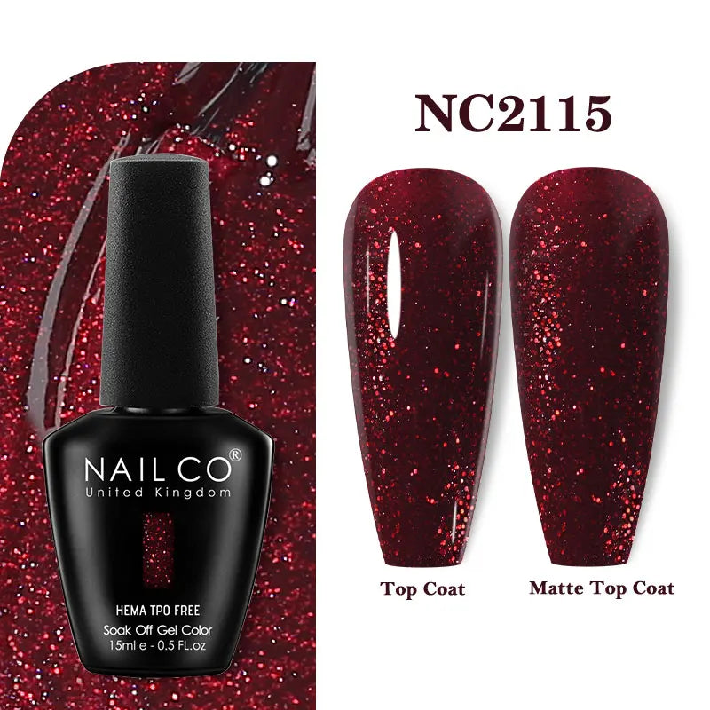 NAILCO 333 Colors Gel Nail Polish Semi Permanent Varnishes Nails Art Design Hybrid Soak Off Top Base Coat UV Gel Manicure 15ml