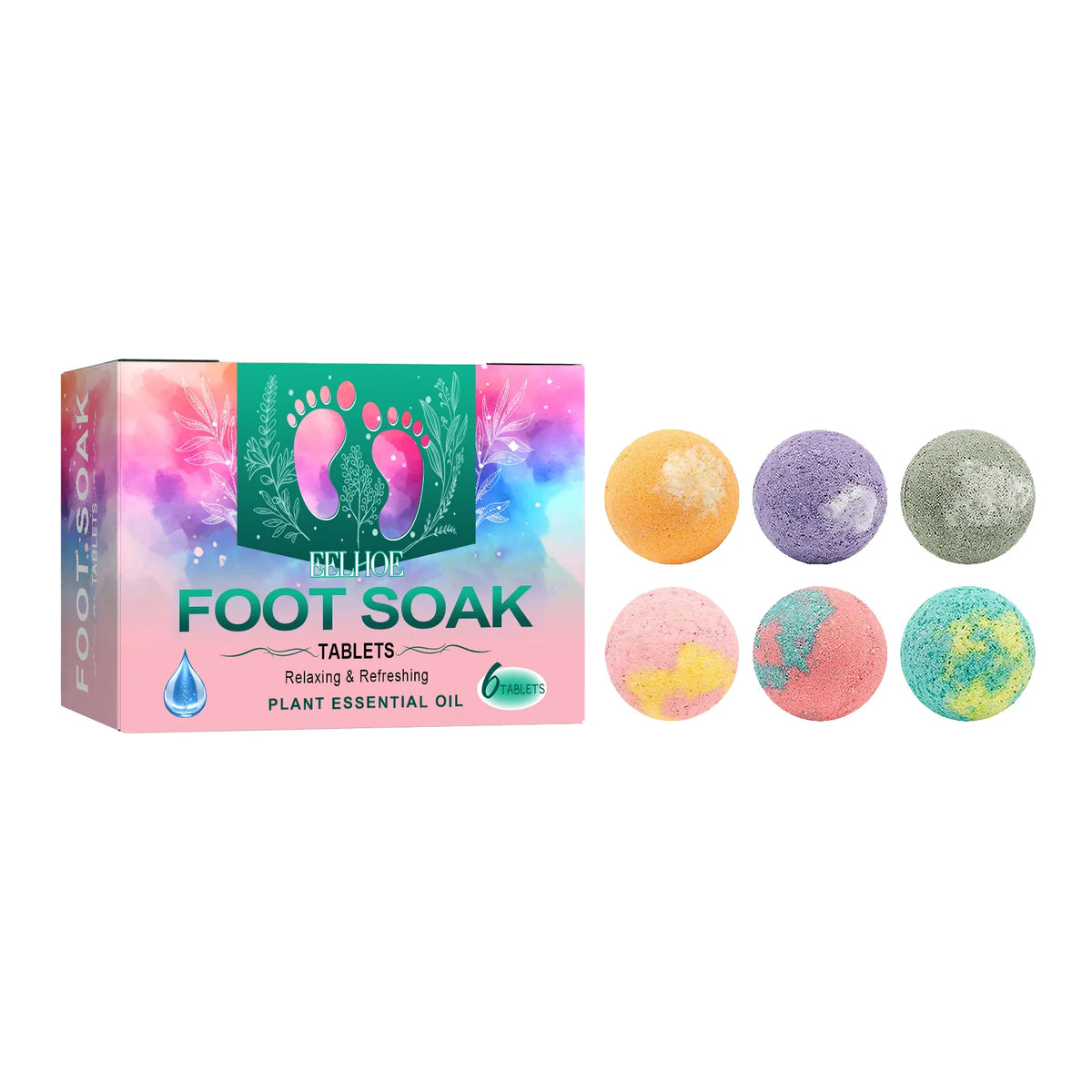 Bubble Bath Ball Flowers Scent Body Bathing Cleaning Relaxing Natural Herbal Essential Oil Anti Dry Cracking Foot Spa