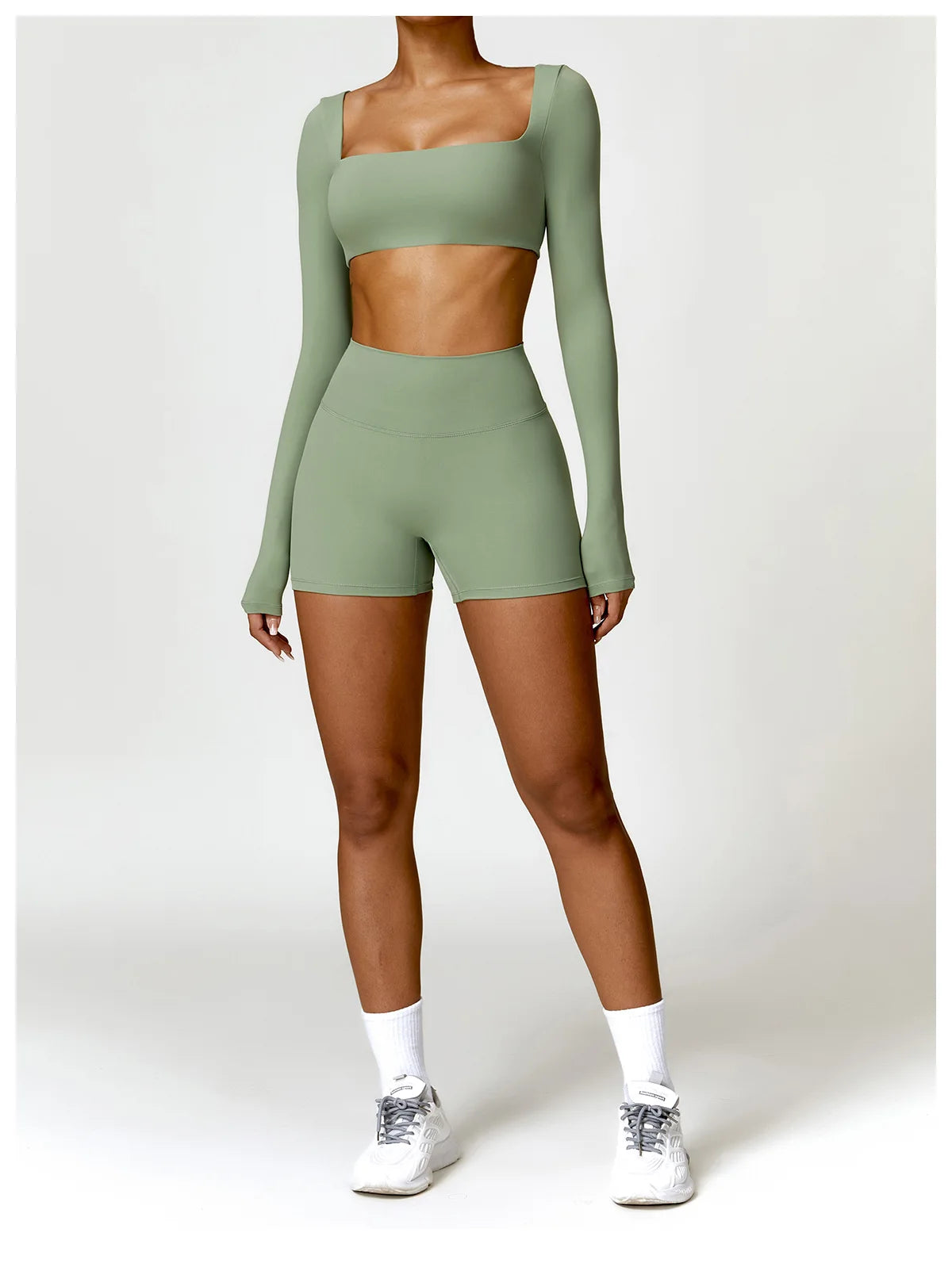 Summer 2PCS Yoga Suit Sports Set Women Quick-Dry Gym Set Women Tracksuit Running Workout Long Sleeve Sports Shirt Yoga Clothing