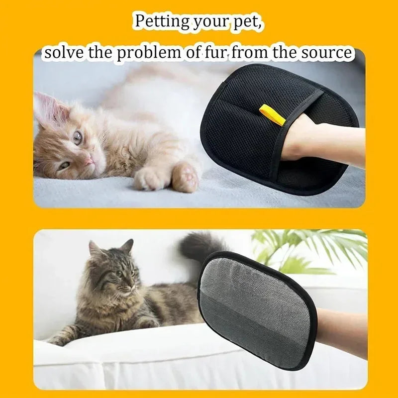 Pet Grooming Gloves Static Dedusting Brush Pet Hair Remover Brush Removing Dog Cat Hair From Sofa Carpet Clothes Pet Products