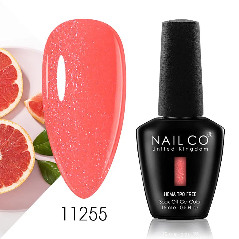 NAILCO 15ml Nail Gel Polish Semi Permanent UV Varnish Nails Art Gel Vernis Manicure TOP BASE Nails Products Supplies Equipment