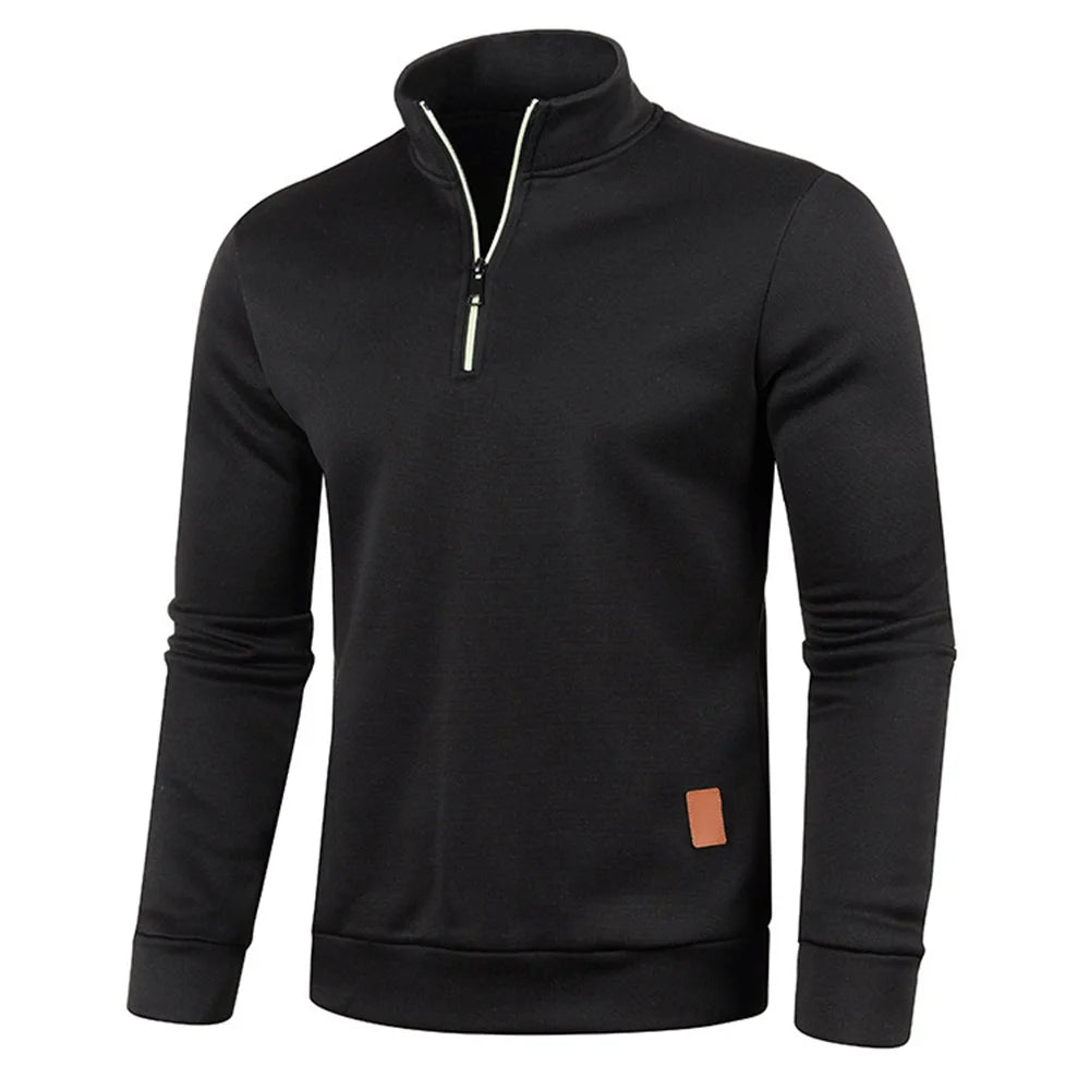 Modern Half Zip Knit Sweatshirt