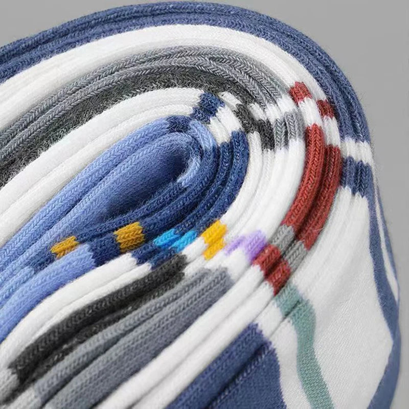 Men’s Breathable Cotton Crew Socks – 6-Pair Set