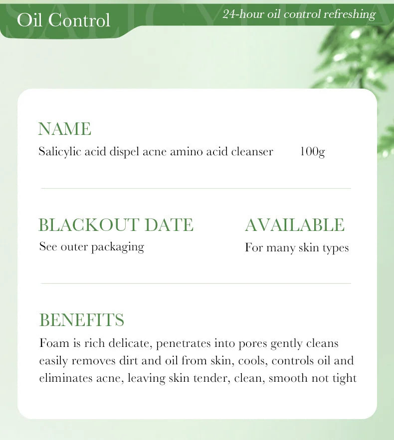 Salicylic Foam Facial Cleanser Wash
