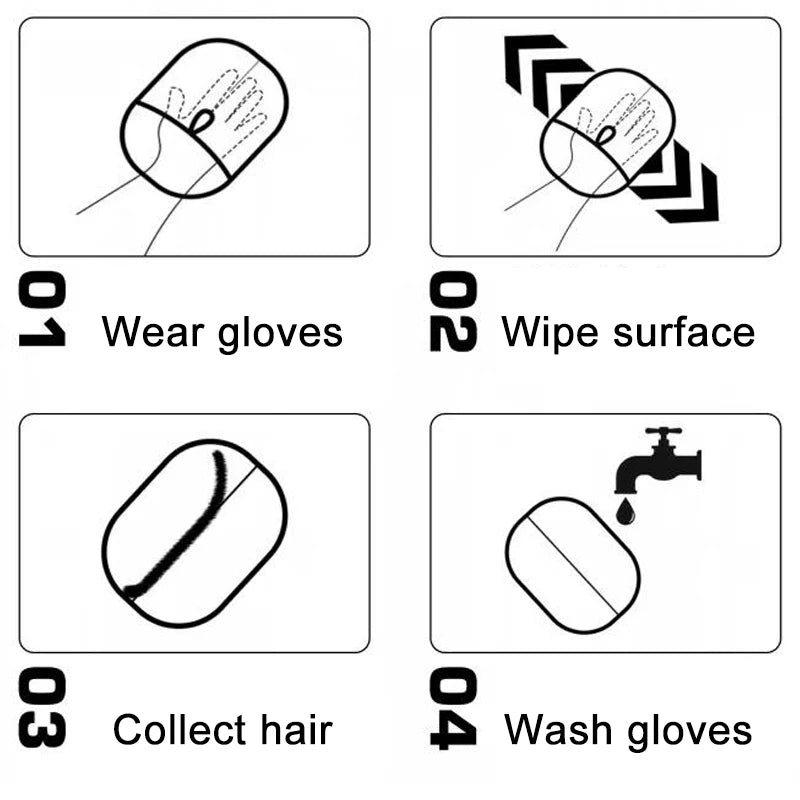 Pet Hair Cleaning And Collection Gloves Pet Double-sided Multi-functional Beauty Glove Tool Reduce The Pressure Of Pet Ownership