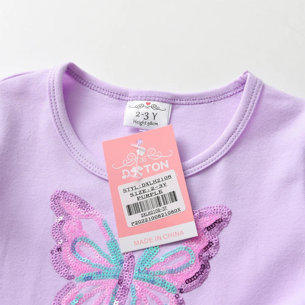 Gradient Tulle Butterfly Girls Dress