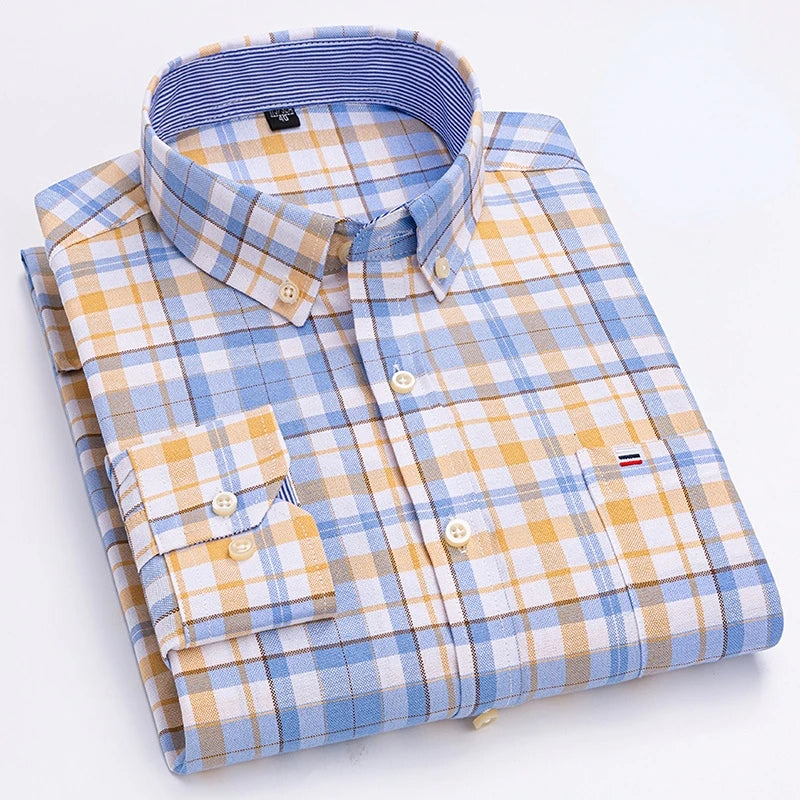 Oxford Striped Cotton Casual Shirt