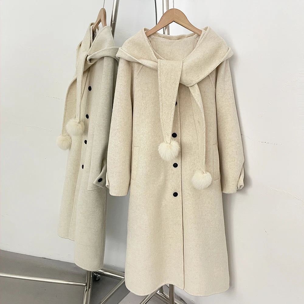Korean Fur Wool Winter Coat