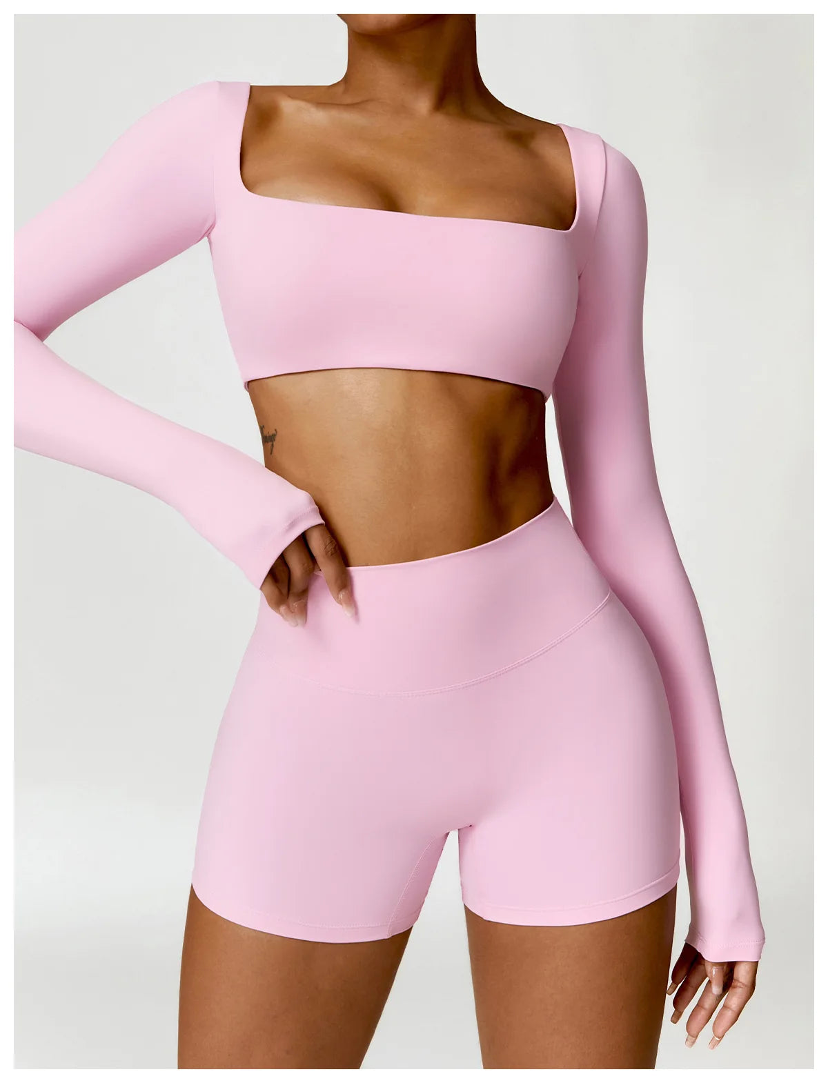 Summer 2PCS Yoga Suit Sports Set Women Quick-Dry Gym Set Women Tracksuit Running Workout Long Sleeve Sports Shirt Yoga Clothing
