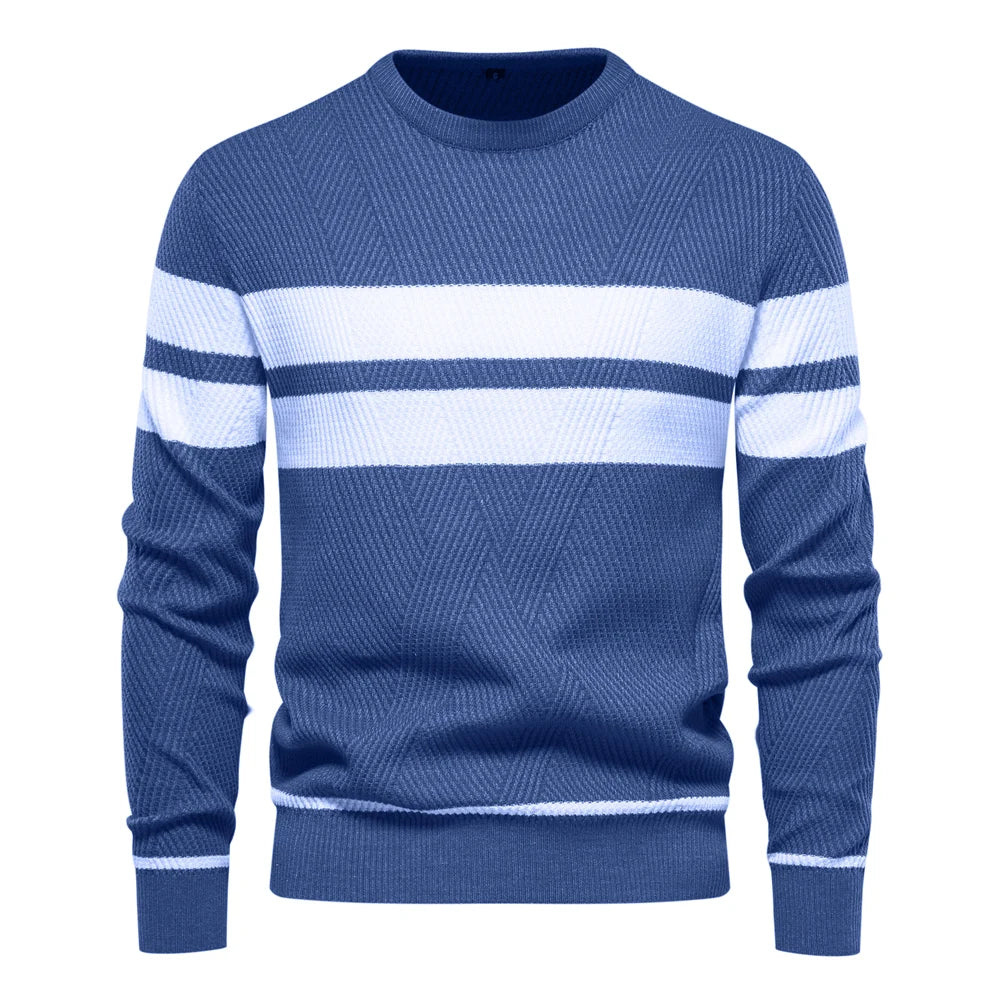 Patchwork Slim Knit Pullover