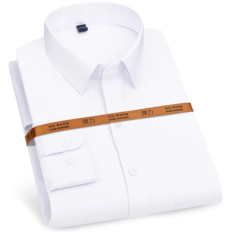 Slim Breathable Dress Shirt Men
