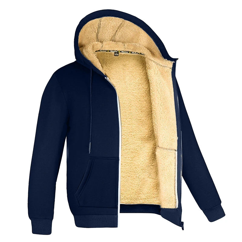 Winter Fleece Hooded Zip Jacket