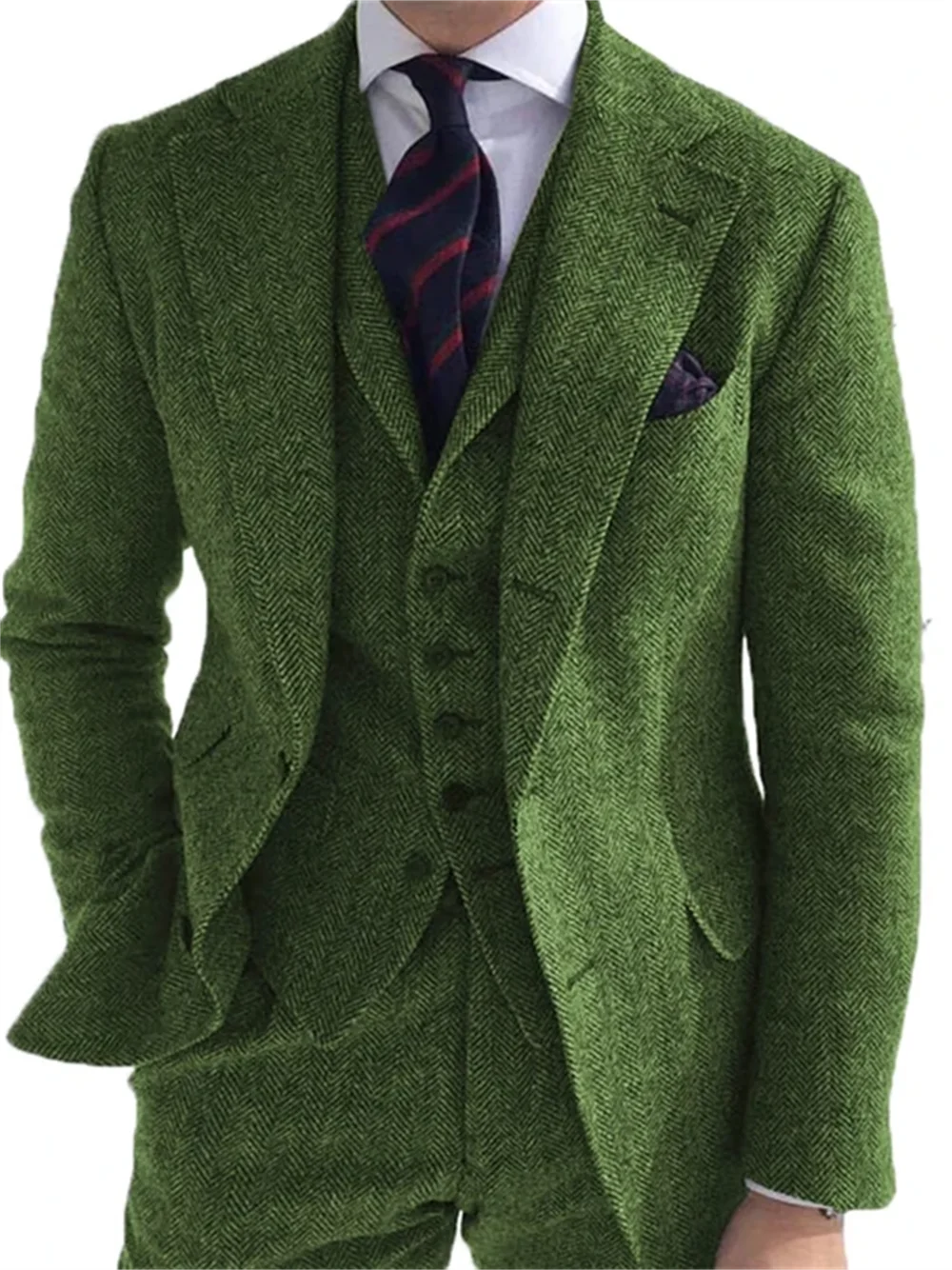 Green Tweed Three Piece Suit