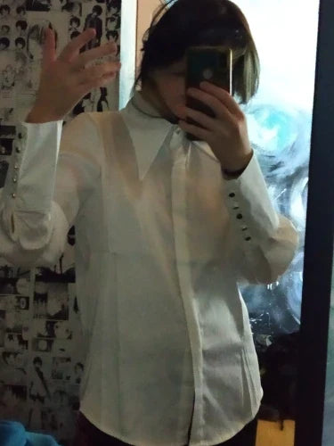 Elegant Satin Office Casual Shirt