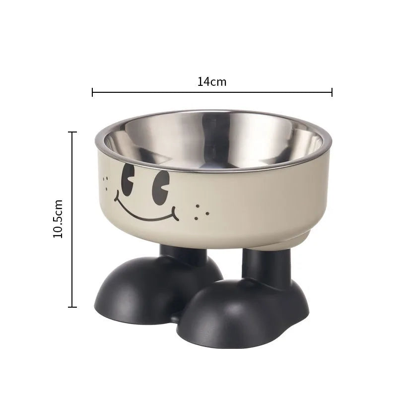 Smiling Face High-Leg Steel Bowl