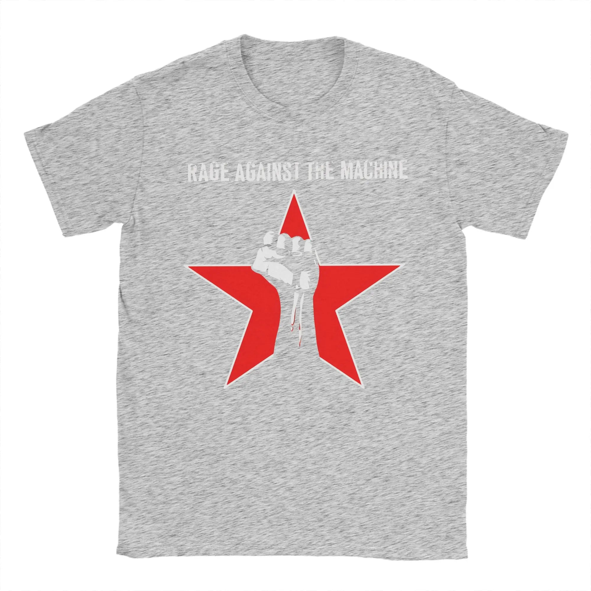 Rage Against the Machine T Shirts for Men 100% Cotton Unique T-Shirt Round Neck  Tee Shirt Short Sleeve Clothes Big Size