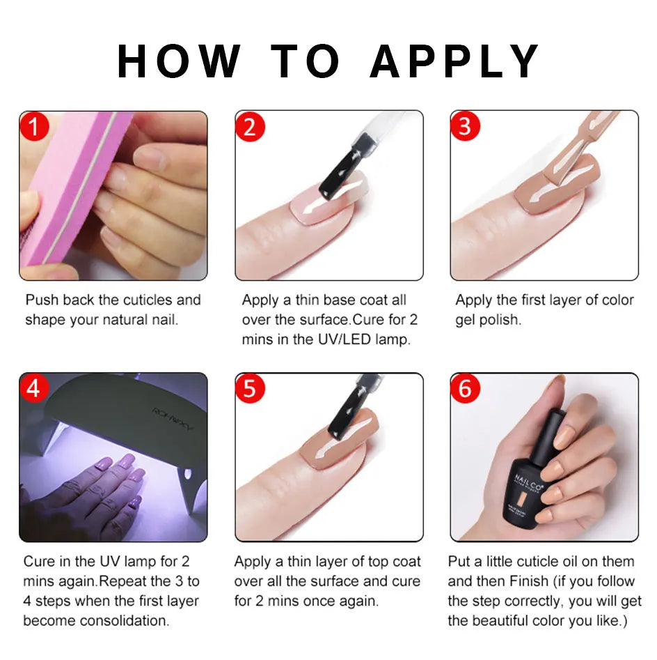 NAILCO 15ml Nail Gel Polish Semi Permanent UV Varnish Nails Art Gel Vernis Manicure TOP BASE Nails Products Supplies Equipment