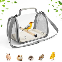 Portable Bird Travel Bag With Stand & Removable Straps Breathable Design Suitable for Small Pets and Birds Parrots Hamsters