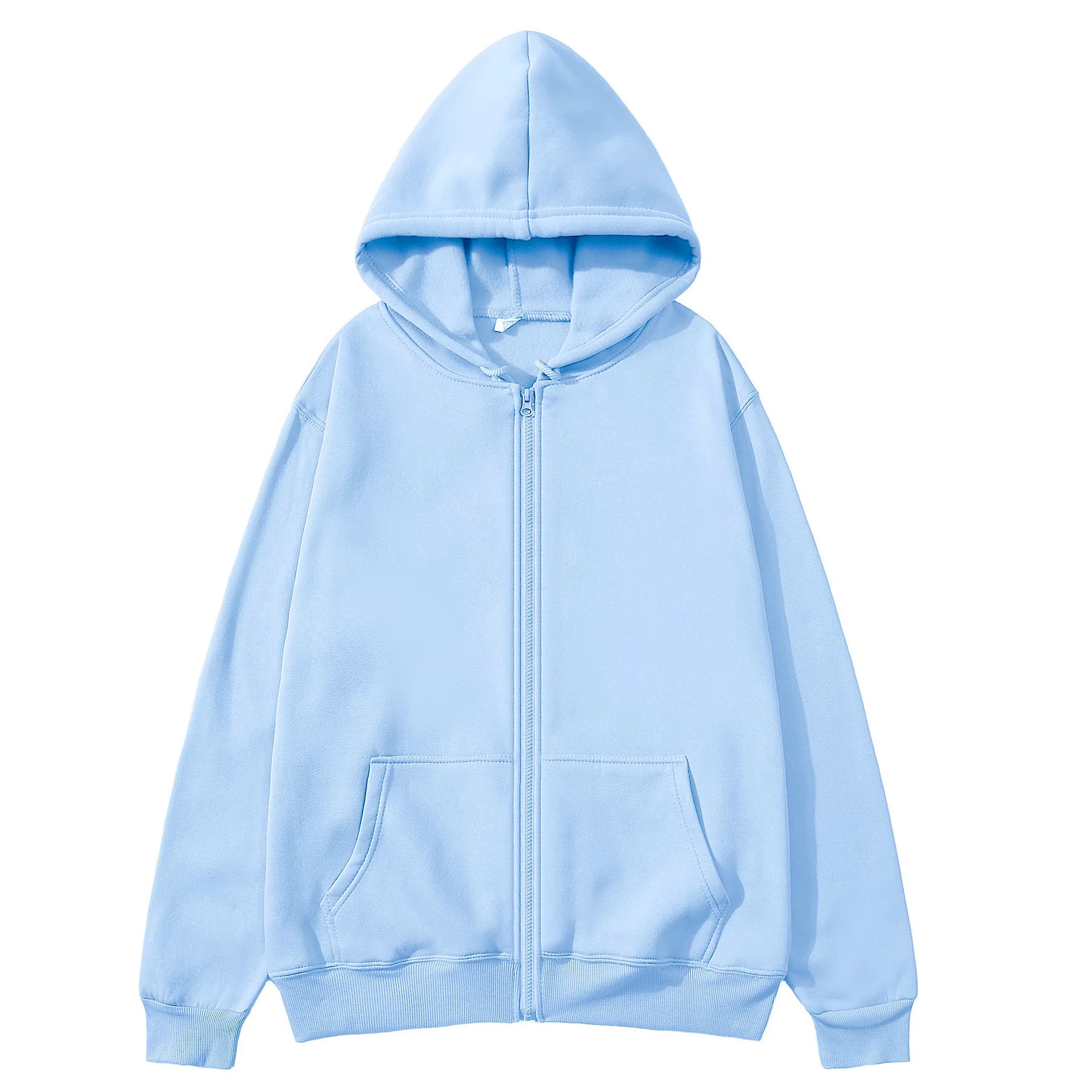 Men’s High Street Solid Zip-Up Hoodie