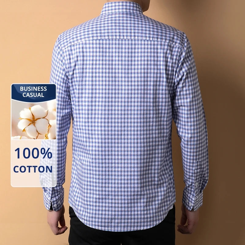 Premium Cotton Checkered Slim Shirt