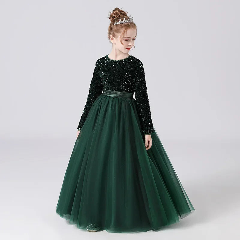 Classic Girls Chiffon Ball Gown