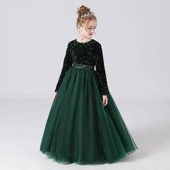 Classic Girls Chiffon Ball Gown