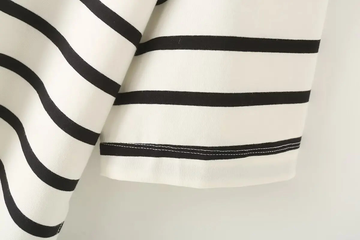 Striped Cotton Summer Tee Women