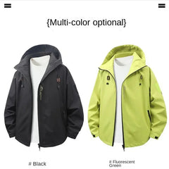Modern Hooded Zipper Trench Coat