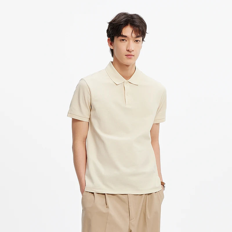 Semir Polo Shirt Men Moisture Wicking Solid Color Short Sleeve T-Shirt 2025 Summer New Slim Fit Top for Active Wear