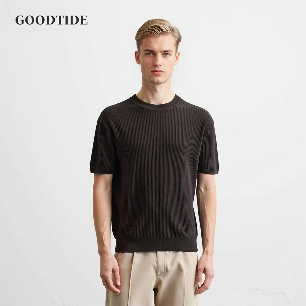 Knitted Smart Casual Tee Men